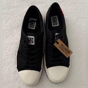 Kenzo Paris x Palladium Black and White Pallashock low